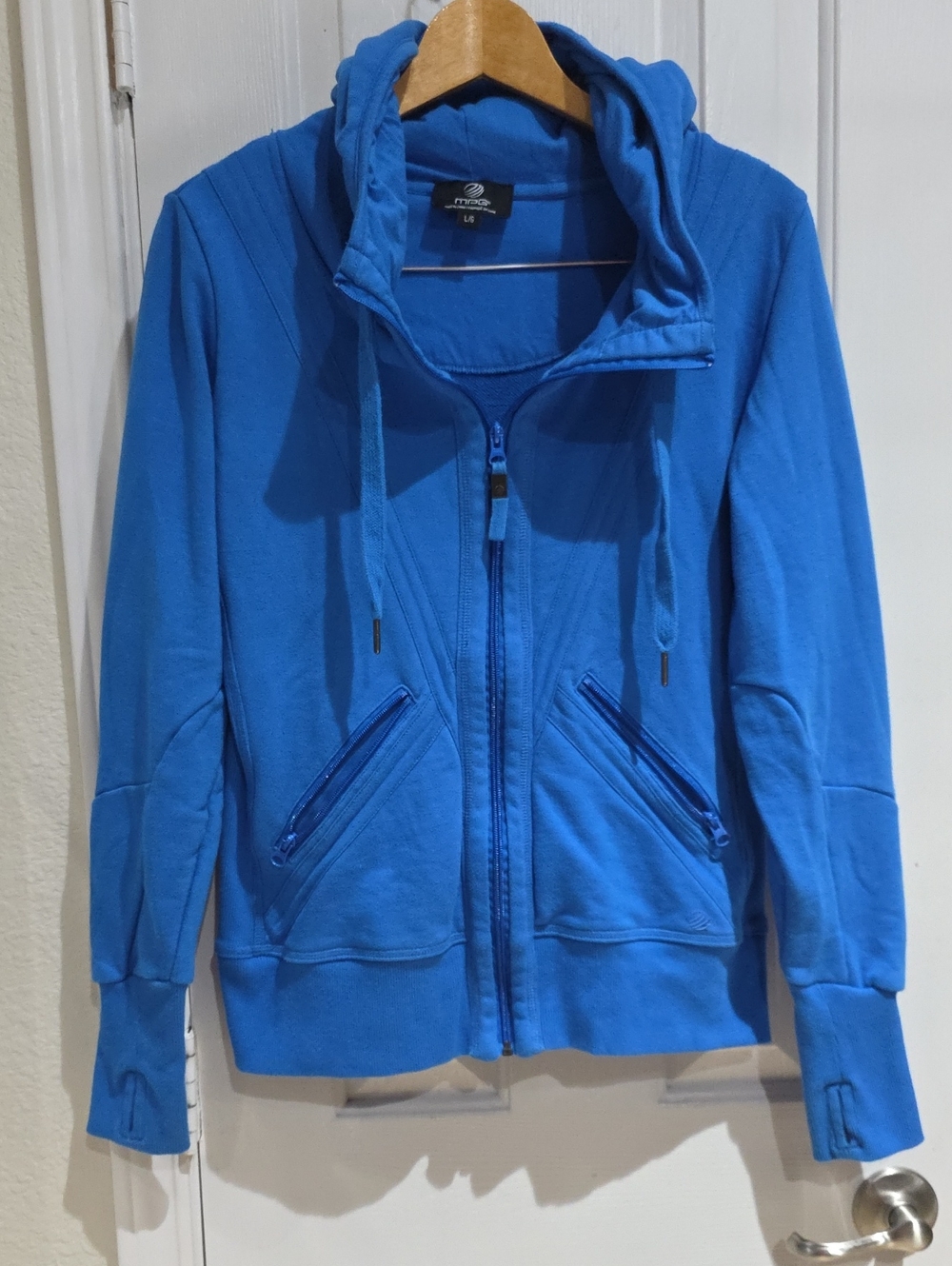 MPG Blue Zip-Up Hoodie Jacket - Size L